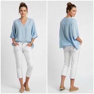 Rock Revival Karla Easy Crop Jeans 29 White Bling Flap Pockets Mid Rise Stretch‎